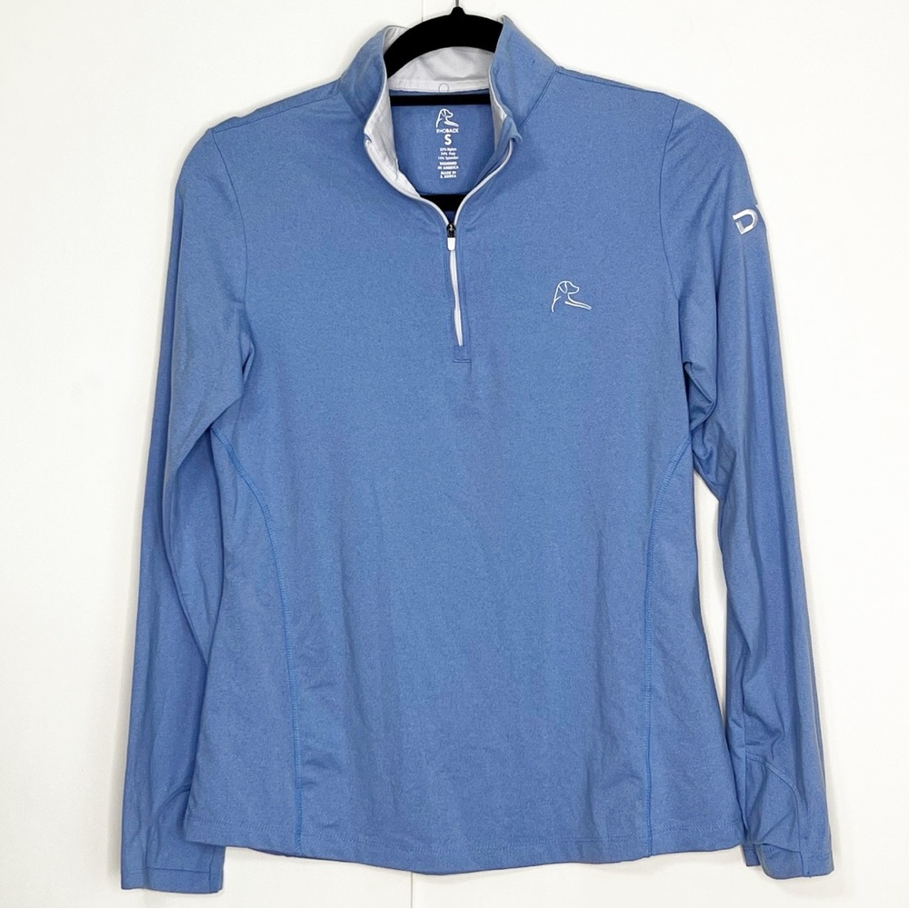 Rhoback‎ Blue Performance Quarter Zip Pullover Top